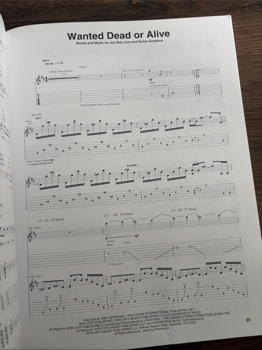 Bon Jovi Greatest Hits Guitar Notes and Tabs & The World’s Greatest Guitar Book